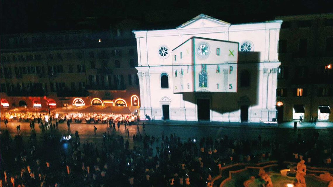 Video Mapping  RoMap 2015 Piazza Navona