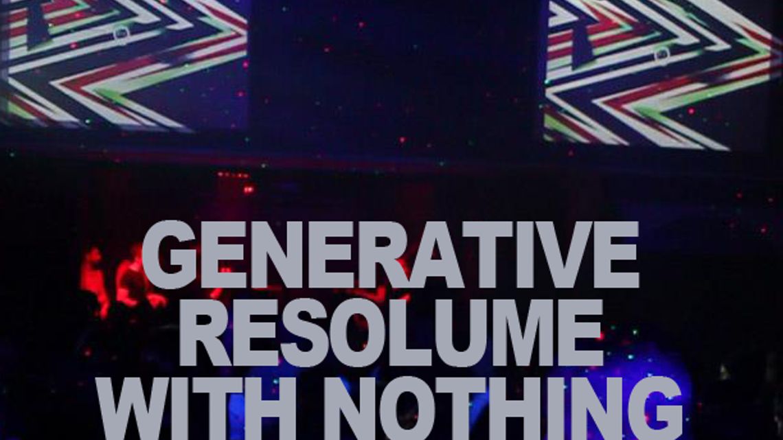 generative resolume with nothing