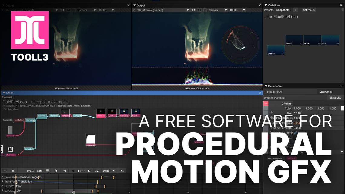 Interactive motion graphics with TOOLL3